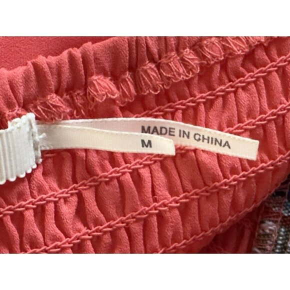 Poetry Multicolor Adjustable Spaghetti Strap Elastic Waist Romper Women's Sz M - Picture 8 of 11